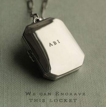Silver Rectangle Locket, 8 of 12