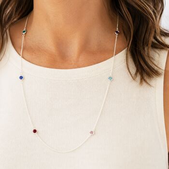 Long Family Birthstone Necklace, 3 of 7