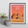 Pyramids Of Giza Egyptian Landscape Art Print, thumbnail 2 of 4