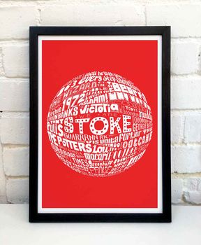 Stoke Football Club Typography Print, 4 of 8