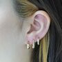 Champagne Crystal Jewelled Hoop Earrings, thumbnail 6 of 8