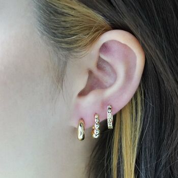 Champagne Crystal Jewelled Hoop Earrings, 6 of 8