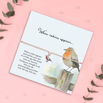 When Robins Appear Bracelet | Sympathy Gift And Memorial Keepsake, 3 of 7