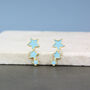 Colourful Enamel Shooting Stars Stud Earrings, thumbnail 3 of 9