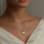 Pave Moon Charm Gold Vermeil Locket, thumbnail 5 of 12