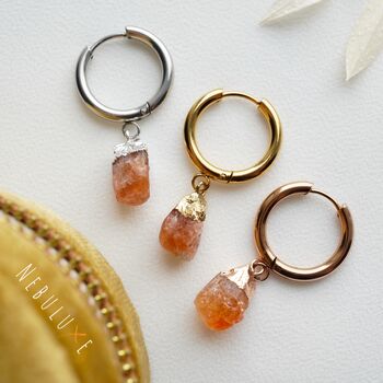 Sunstone Crystal Earrings, 2 of 9