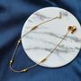 Golden Brass Thread Slim Foot Payal Anklet, thumbnail 5 of 7