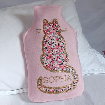 Liberty Rabbit Personalised Hot Water Bottle Cover, 3 of 3