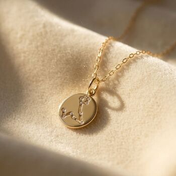Gold Plated Constellation Astrology Star Sign Charm Necklace, 4 of 5