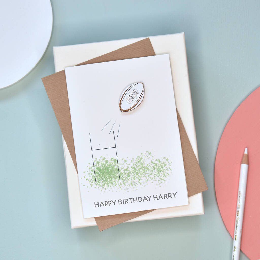 Personalised Rugby Birthday Card, 1 of 3