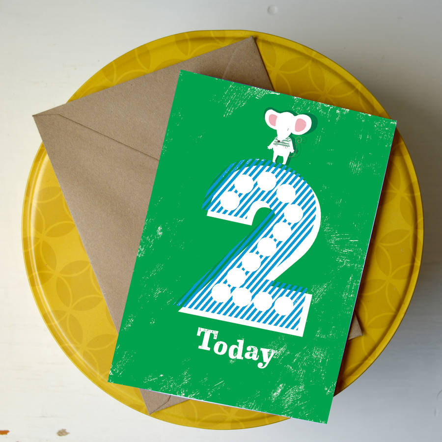 Image of 2nd Birthday Card 'Two Today'