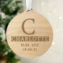 Personalised Initial Round Wooden Decoration, thumbnail 3 of 4