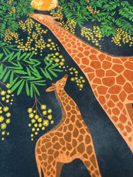 Giraffe And Baby Art Print Poster, 4 of 6