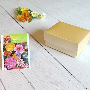 Wildflower Seed Wedding Favours In Moire Boxes, 4 of 9