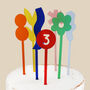 Colourful Acrylic Personalised Cake Toppers, thumbnail 6 of 7