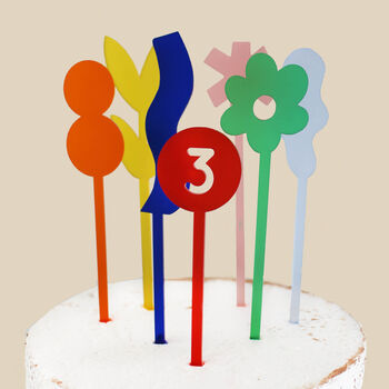 Colourful Acrylic Personalised Cake Toppers, 6 of 7