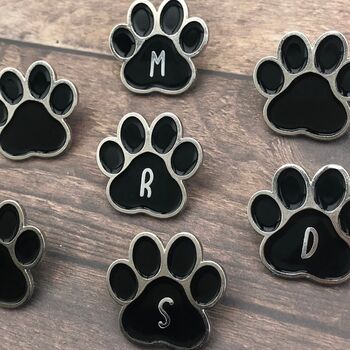 Personalised Dog Or Cat Paw Print Enamel Pin, 3 of 4