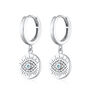 Evil Eye Charm Hoop Earrings, thumbnail 6 of 6