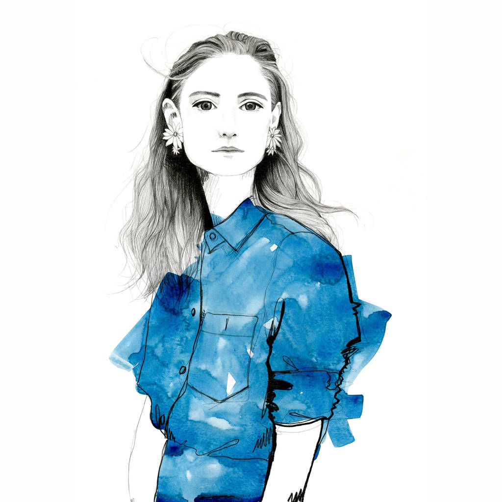 fashion illustration jenny sketch print by the completist ...