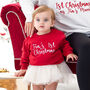 Baby's First Christmas Personalised Embroidered Sweatshirt Jumper, thumbnail 2 of 6