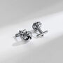 Six Silver Dress Shirt Tuxedo Studs And Cufflink Set, thumbnail 5 of 7