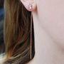 Multi Gemstone Gold Plated Birthstone Threader Earrings, thumbnail 2 of 4
