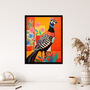 Party Pheasant Bright Colourful Bird Wall Art Print, thumbnail 4 of 6