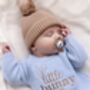 Little Bunny Embroidered Personalised New Baby Romper Three Colours Available, thumbnail 2 of 12