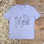 Rock Out Bear Men's Organic T Shirt, thumbnail 2 of 6