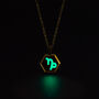 Capricorn Zodiac Glowing Pendant Necklace With Uv Keyring Torch, thumbnail 10 of 12
