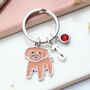 Personalised Cockapoo Keyring Miniature Poodle, Cavapoo, thumbnail 1 of 12