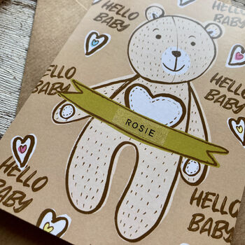 Personalised Hello Baby Card, 2 of 3