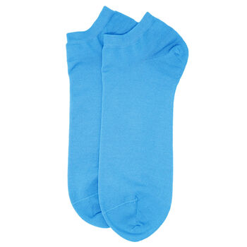 Pin Stripe Grey And Classic Blue Men's Trainer Socks, 7 of 12