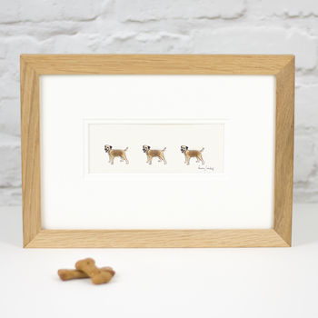 Border Terrier Hand Finished Art Print, 2 of 4