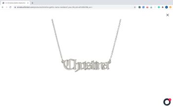 Personalised Old English Name Necklace, 4 of 7