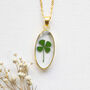 Lucky Four Leaf Clover Resin Necklace, thumbnail 1 of 7