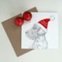 Wire Haired Dachshund Christmas Card, thumbnail 1 of 2