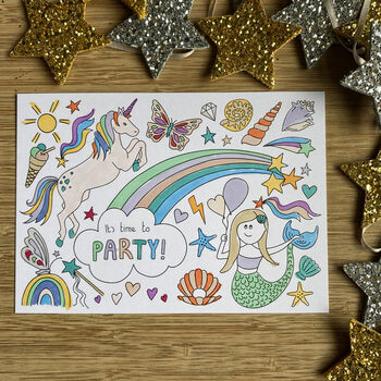 Magical Party Invitations To Colour In, 3 of 3