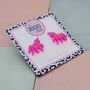 Unicorn Glitter Resin Stud Earrings Pink, Blue And Silver, thumbnail 4 of 12