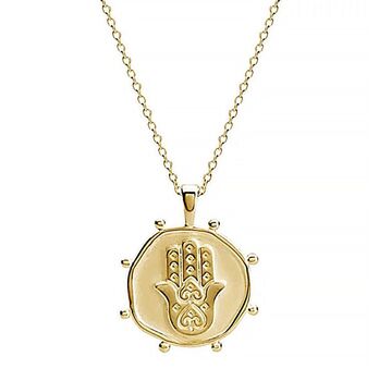 Hamsa Pendant Of Deepest Protection In Gold Vermeil, 2 of 7