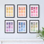 Purple Watercolour Swatches Vintage Fine Art Print, thumbnail 4 of 4