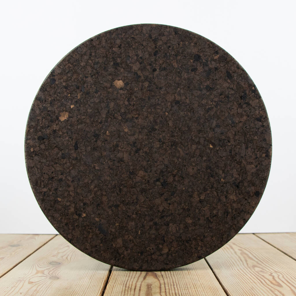 smoked cork round trivet by liga