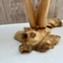 Wooden Mushroom Statue Teak Root Toadstool Nature Gift, thumbnail 8 of 10