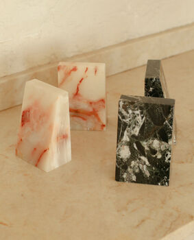 Luxury Onyx Marble Wedge Bookends, 7 of 7