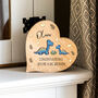 Personalised Oak Heart Dinosaur Congratulations You're A Big Brother Gift, thumbnail 2 of 4