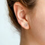 Cute Small Peace Sign Silver Stud Earrings, thumbnail 1 of 4