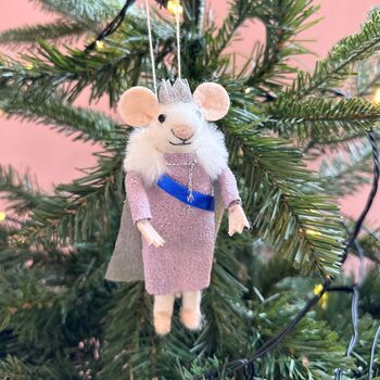 Personalised Queen Mouse Christmas Decoration, 3 of 4