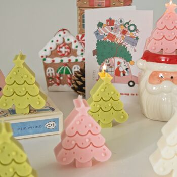 Pastel Cute Christmas Tree Candle, 3 of 3