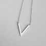 Sterling Silver Triangle Point Pendant Necklace, thumbnail 1 of 4