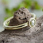 Olive Green Diamond Ring In 18ct Yellow Gold, thumbnail 3 of 6